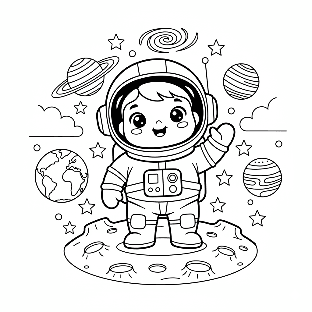 Astronaut Coloring